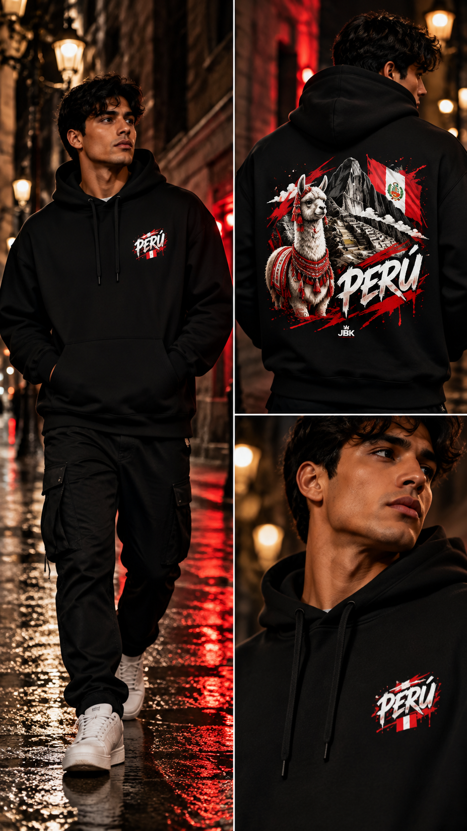 PERÚ Graphic Hoodie — Black