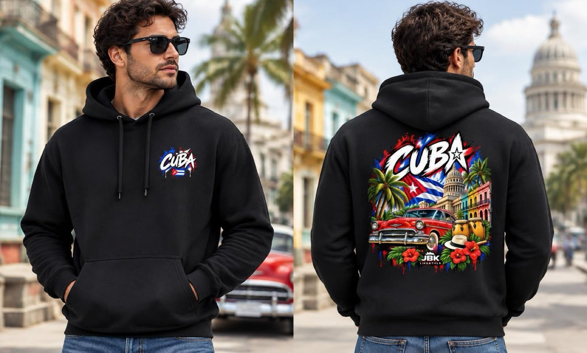 CUBA Graphic Hoodie — Black