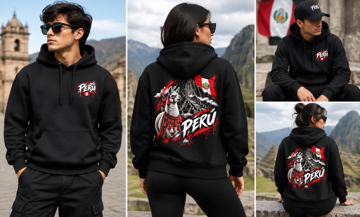 PERÚ Graphic Hoodie — Black