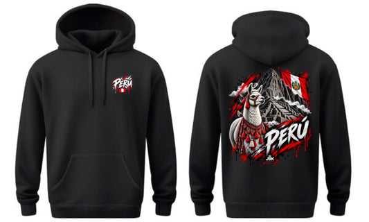 PERÚ Graphic Hoodie — Black