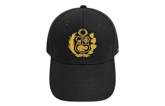 Peru Gold Crest Cap — Black & Gold