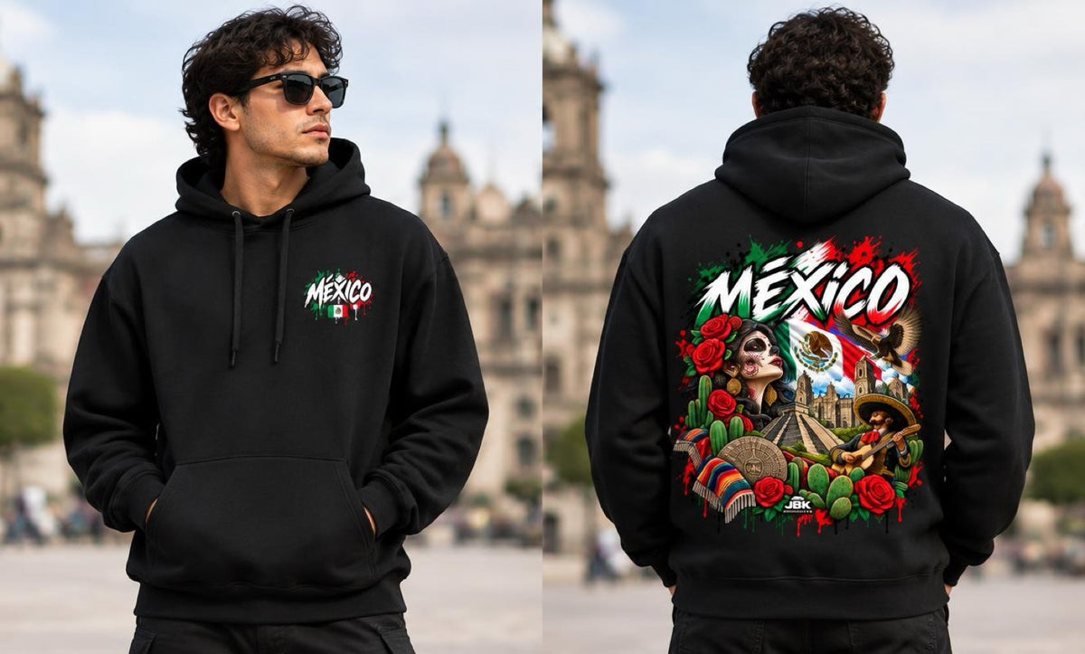 MEXICO Graphic Hoodie — Black